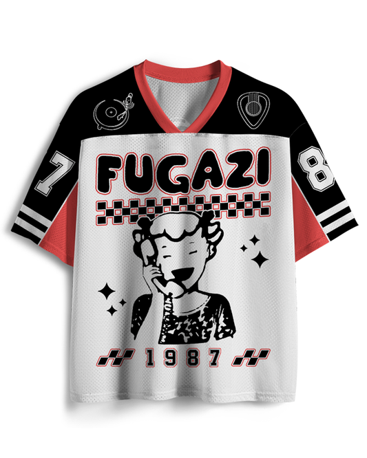 TheRetroTee 1980s DC Hardcore Phone Girl Mesh Jersey