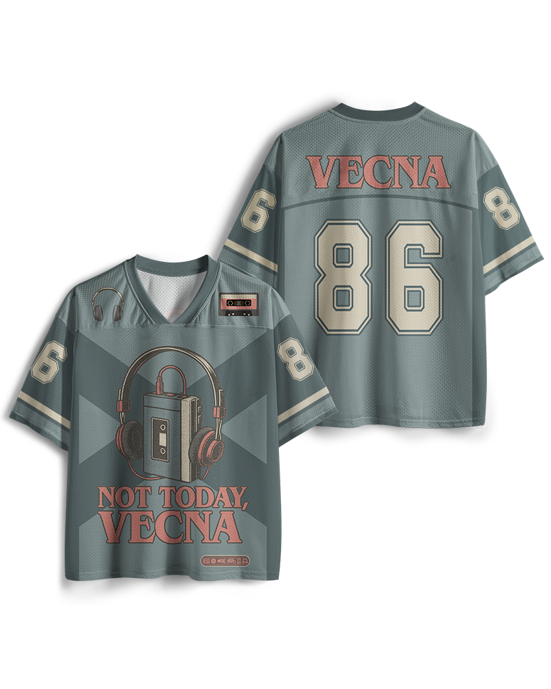 TheRetroTee Not Today Retro Kassettenrekorder 1980er Mesh-Trikot