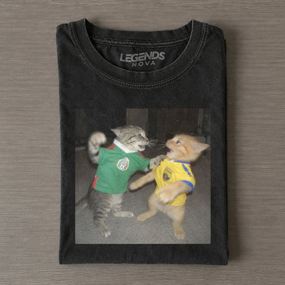 Mexico vs Ecuador Kitten Football Battle T-Shirt
