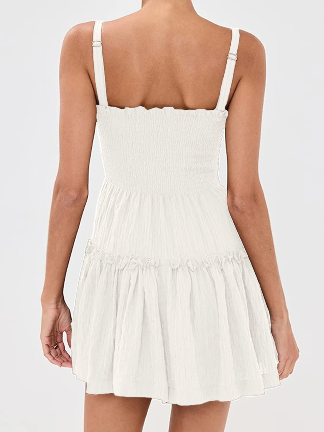 Smocked Frill Cami Mini Dress