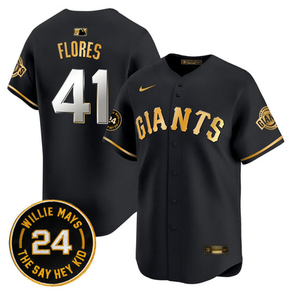 Men's San Francisco Giants 2026 Willie Mays Patch Vapor Premier Limited Jersey - All Stitched
