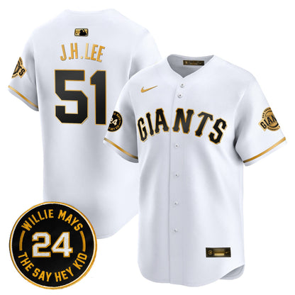 Men's San Francisco Giants 2026 Willie Mays Patch Vapor Premier Limited Jersey - All Stitched