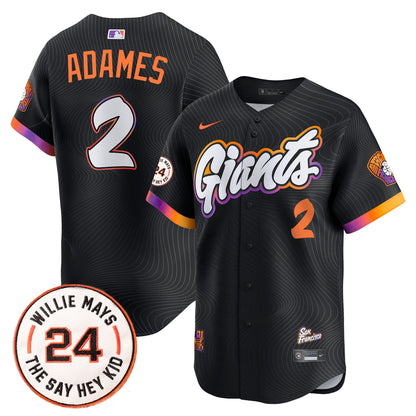 Men's San Francisco Giants 2026 Willie Mays Patch Vapor Premier Limited Jersey - All Stitched