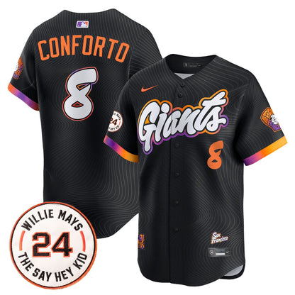 Men's San Francisco Giants 2026 Willie Mays Patch Vapor Premier Limited Jersey - All Stitched