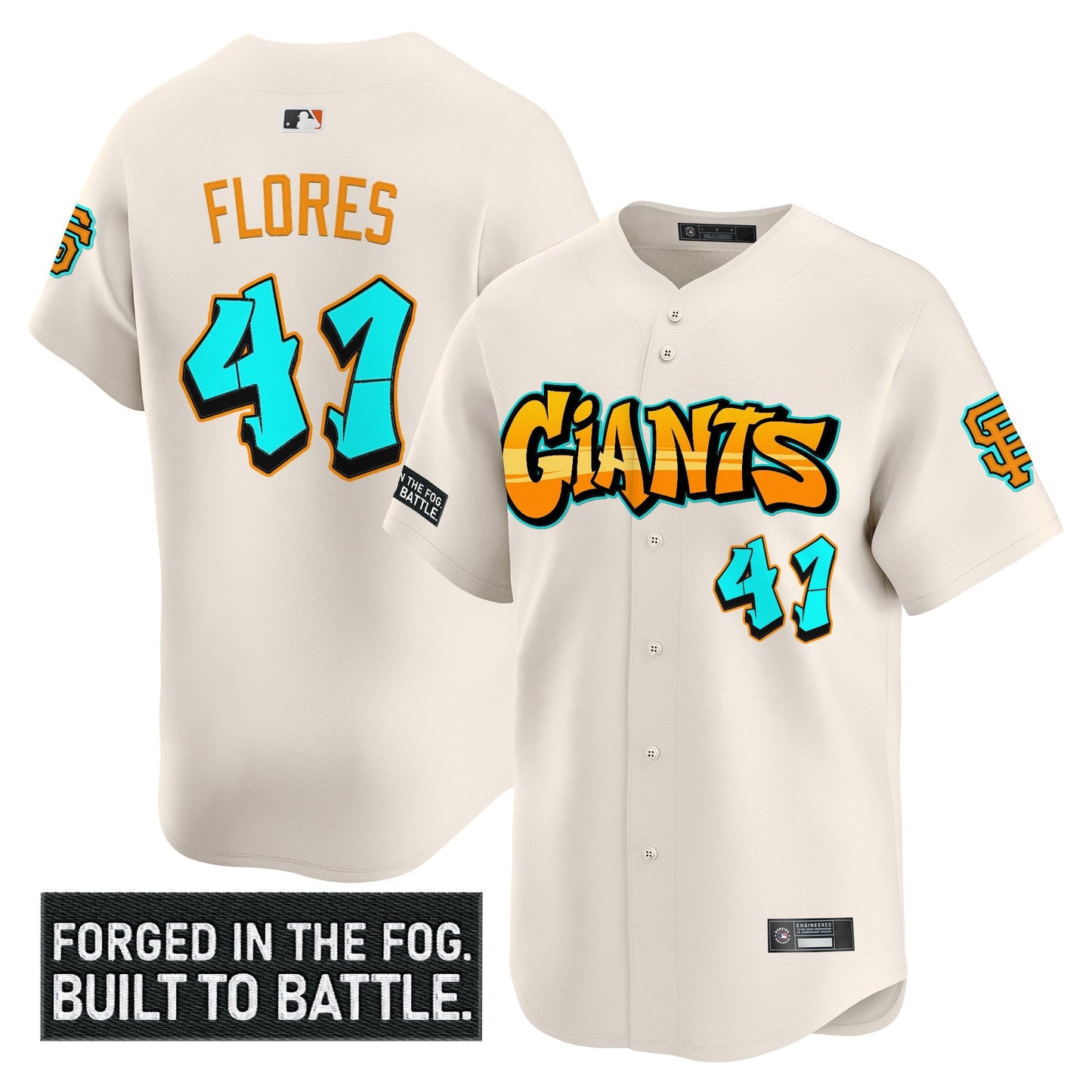 Men's San Francisco Giants 'Graffiti Fog City Drop' Vapor Premier Limited Jersey - All Stitched