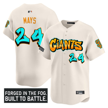 Men's San Francisco Giants 'Graffiti Fog City Drop' Vapor Premier Limited Jersey - All Stitched