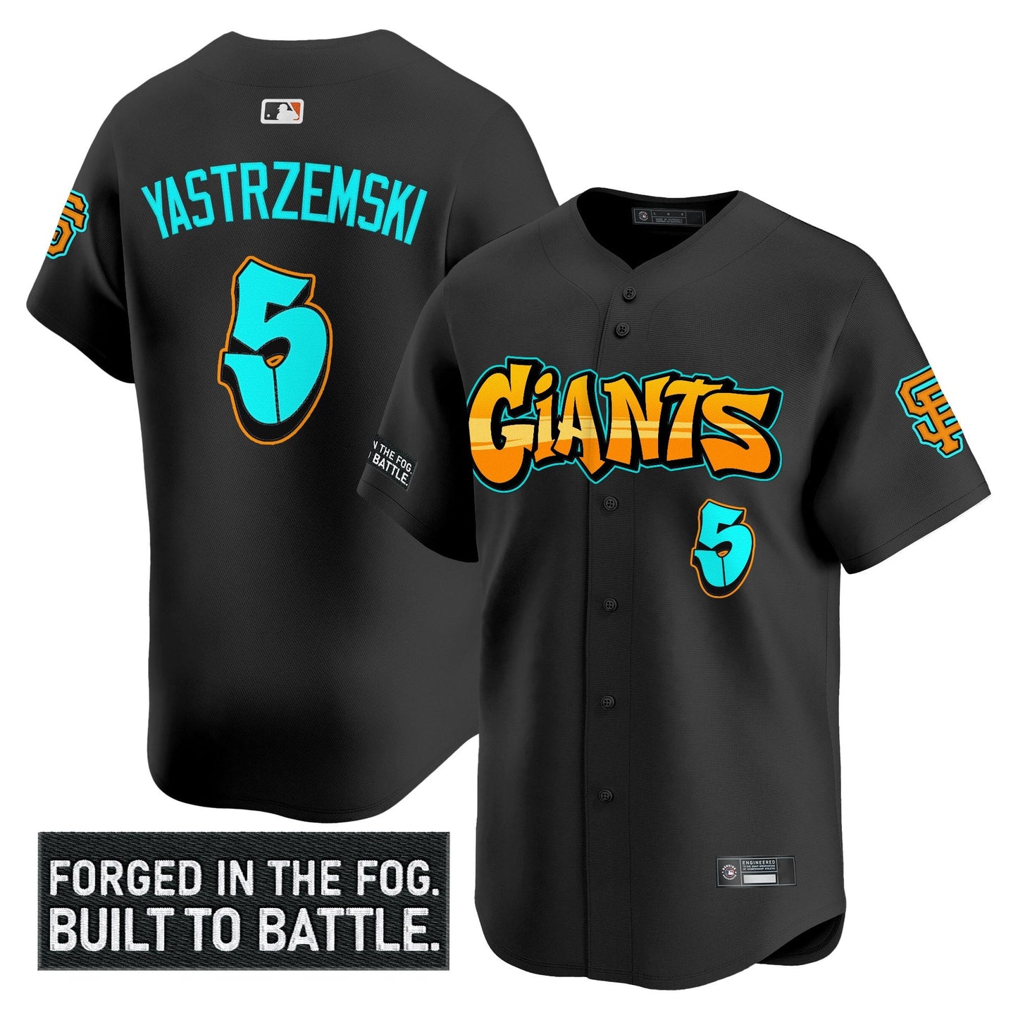 Men's San Francisco Giants 'Graffiti Fog City Drop' Vapor Premier Limited Jersey - All Stitched