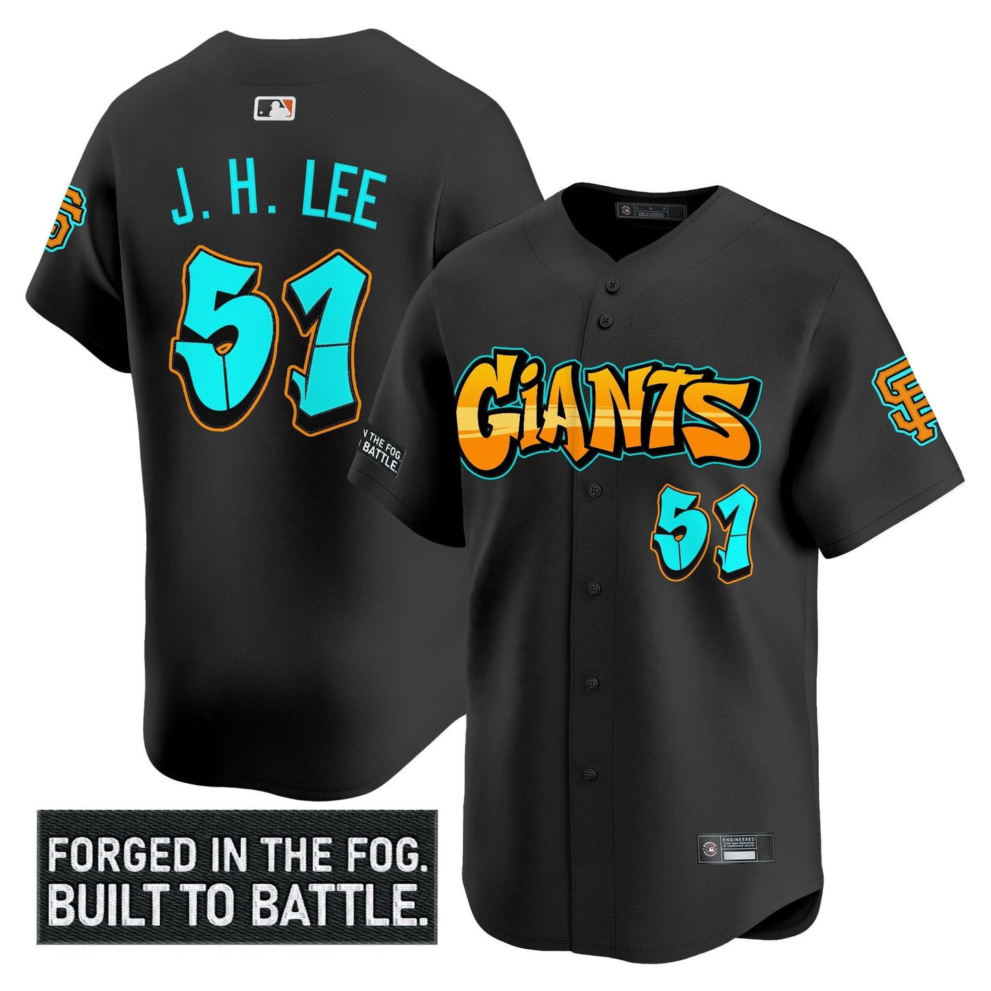 Men's San Francisco Giants 'Graffiti Fog City Drop' Vapor Premier Limited Jersey - All Stitched