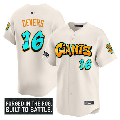 Men's San Francisco Giants 'Graffiti Fog City Drop' Vapor Premier Limited Jersey - All Stitched