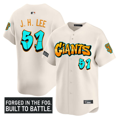 Men's San Francisco Giants 'Graffiti Fog City Drop' Vapor Premier Limited Jersey - All Stitched
