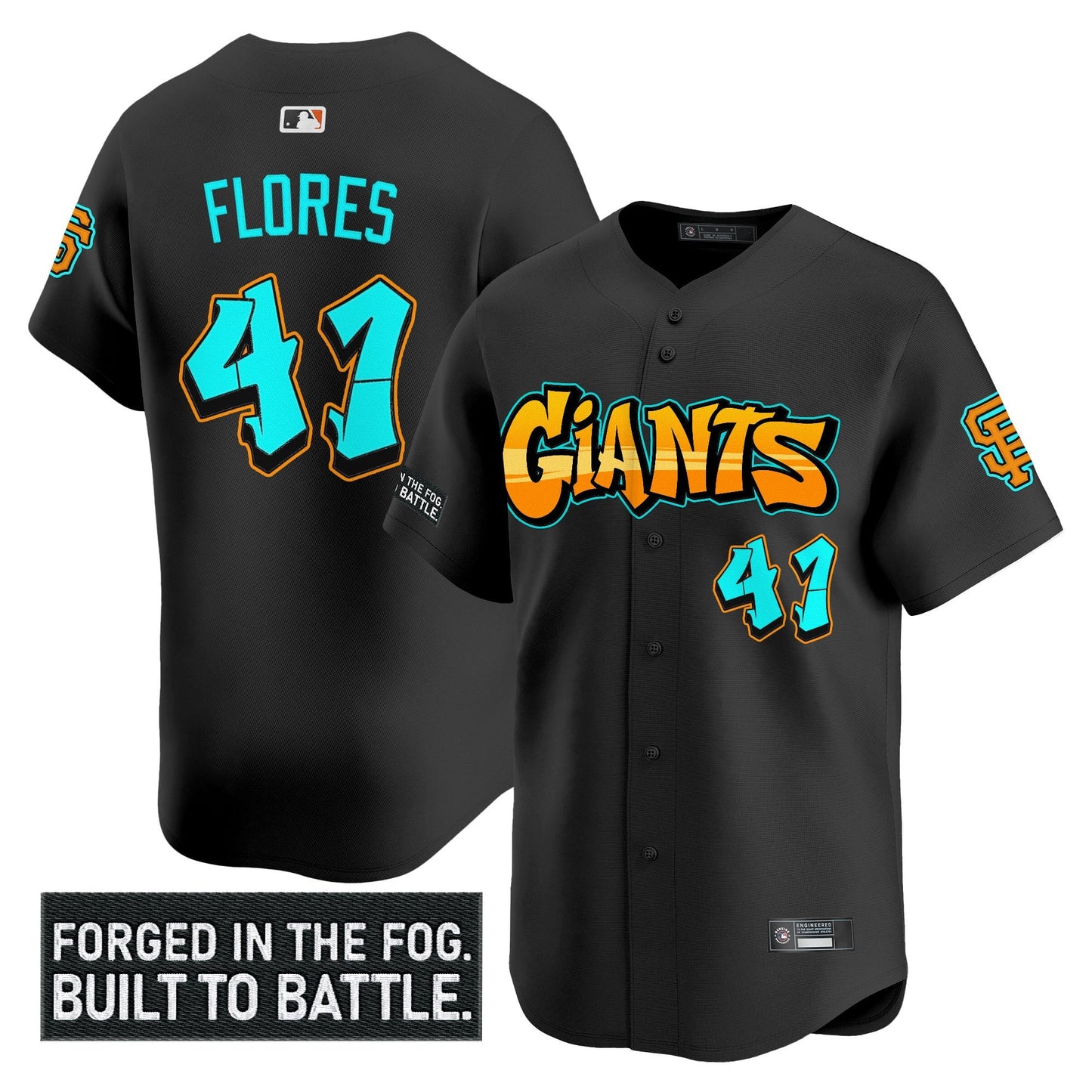 Men's San Francisco Giants 'Graffiti Fog City Drop' Vapor Premier Limited Jersey - All Stitched