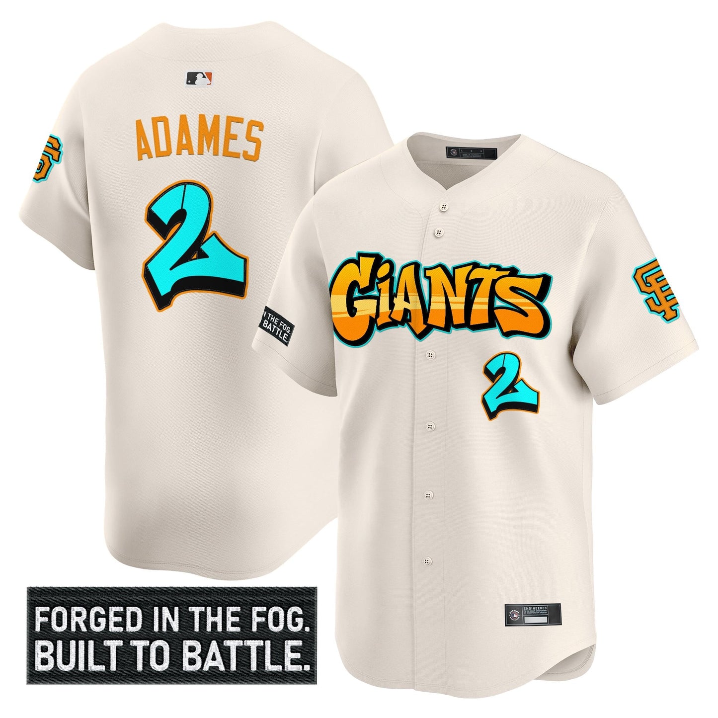 Men's San Francisco Giants 'Graffiti Fog City Drop' Vapor Premier Limited Jersey - All Stitched