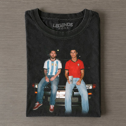 Cristiano Ronaldo & Lionel Messi Funny Graphic Tee