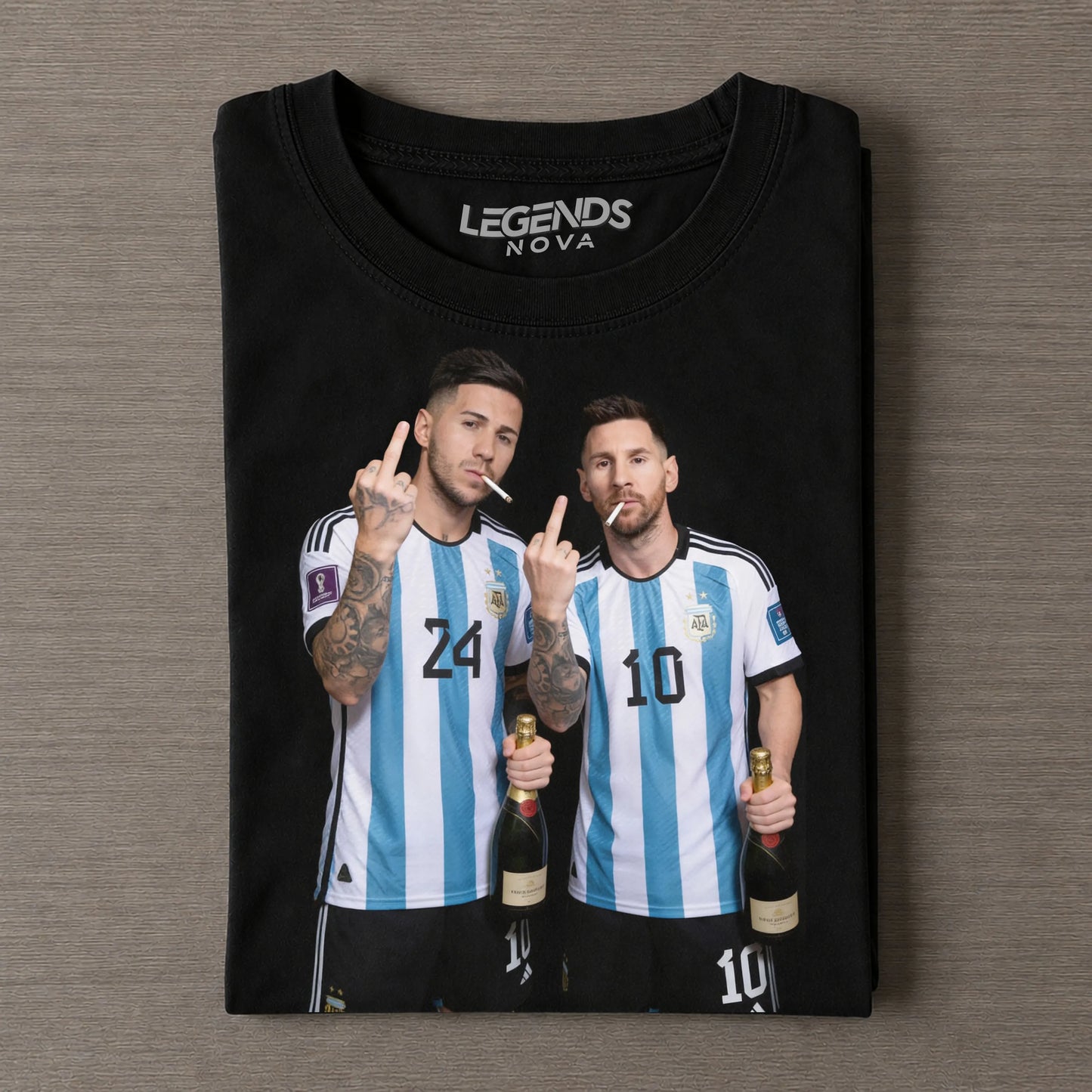 Argentina Messi Enzo funny Vintage Tee