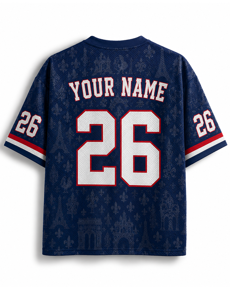 TheRetroTee Vintage France Football Heritage Mesh Jersey