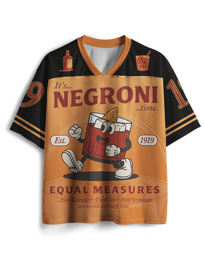 TheRetroTee Negroni Cocktail Raglan-Netztrikot