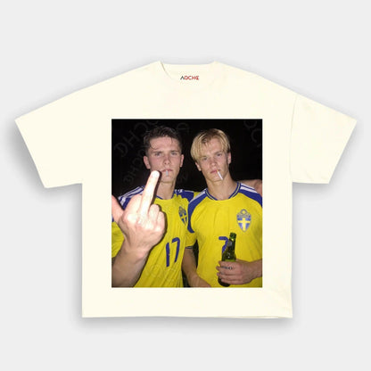 T-shirt style football Suède 3.3