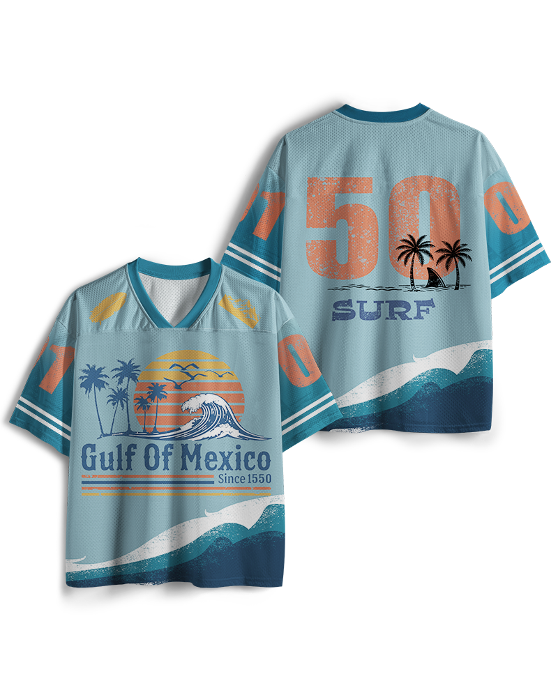 TheRetroTee Golf von Mexiko 1970er Jahre Netz-Trikot