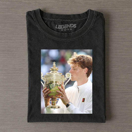 Wimbledon 2026 Men's Singles Champion Italy Jannik Sinner T-shirt