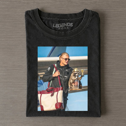 “Others hold trophies after matches, I hold my raccoon”T-shirt