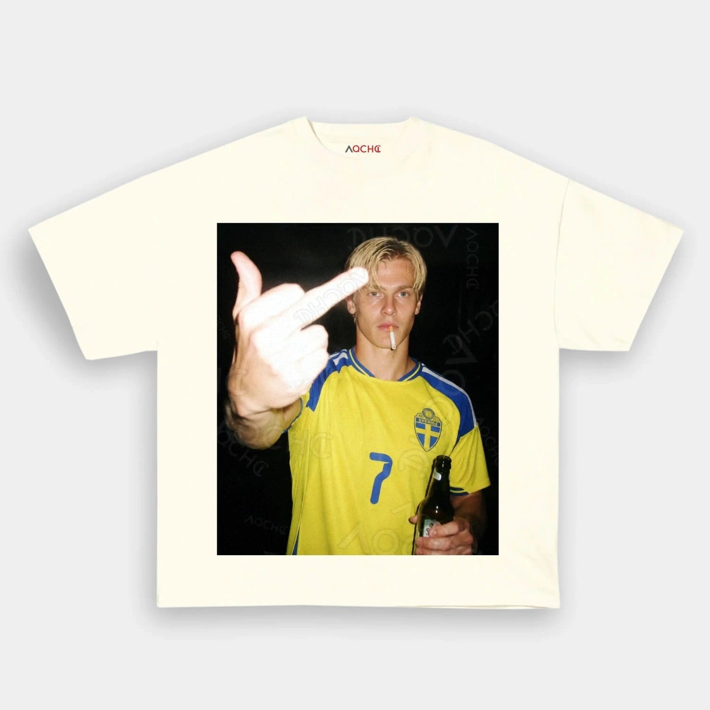 T-shirt style football Suède 6