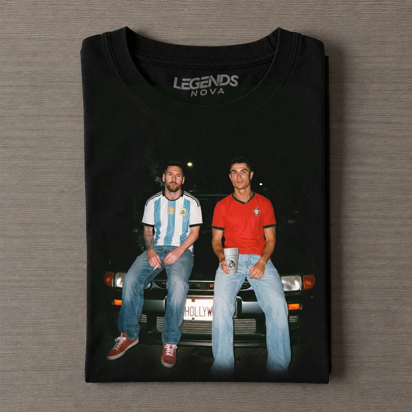 Cristiano Ronaldo & Lionel Messi Funny Graphic Tee