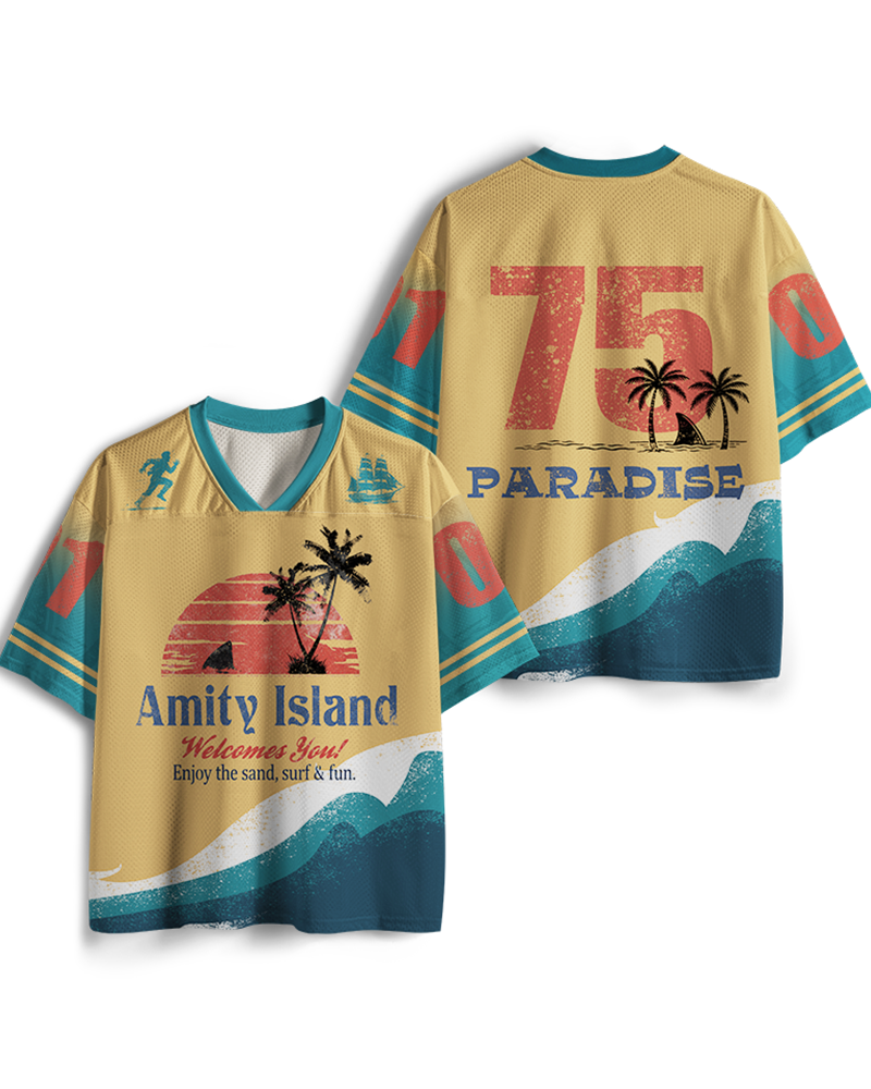 TheRetroTee Enjoy The Sand 1970s Mesh Jersey