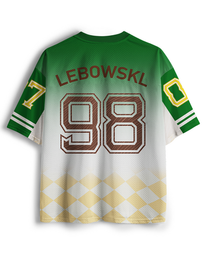 TheRetroTee Lebowski Bowling-Team Los Angeles 1980er Jahre Mesh-Trikot