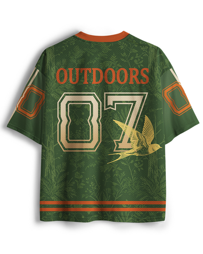 TheRetroTee Nature?&?Shit 1970er Jahre Netz-Trikot