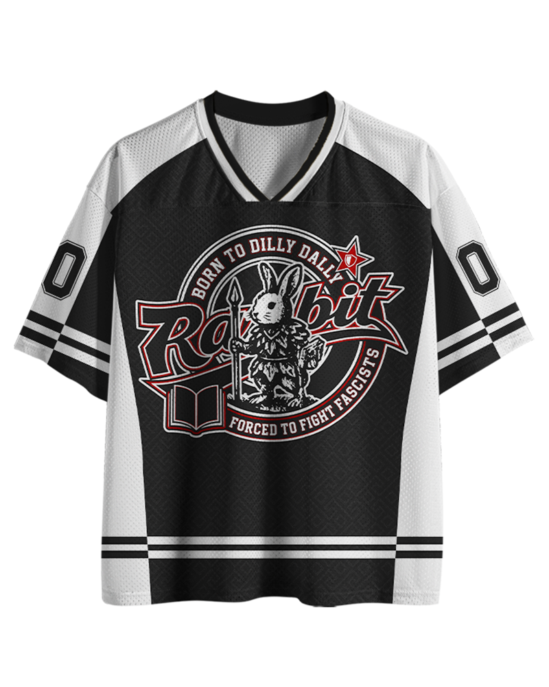 TheRetroTee Born To Dilly Dally Forced To Fight Fascists 1970s Mesh Jersey