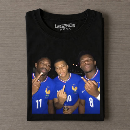 Ousmane Dembélé & Kylian Mbappé & Aurélien Tchouaméni France Team Tee
