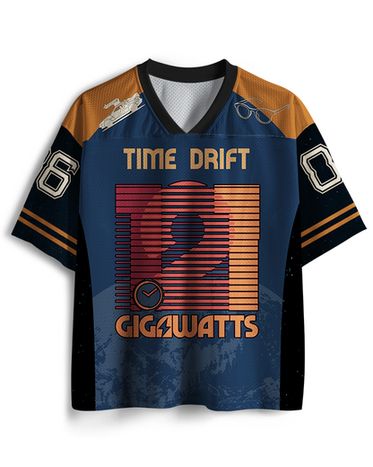 TheRetroTee Maillot en maille 1,21 Gigawatts Années 80
