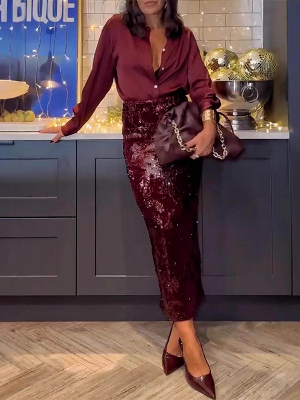 Classic Sequin Casual Party Skirt