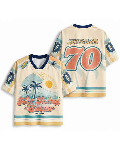 TheRetroTee Not Today Satan Mesh Jersey