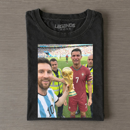 Messi & Cristiano Ronaldo Funny World Cup Photo 2026 Vintage Tee