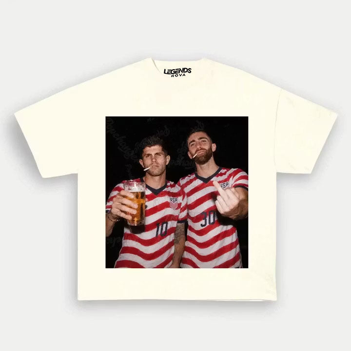 Christian Pulisic & Giovanni Reyna American Soccer Style Tee