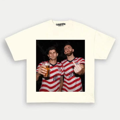 Christian Pulisic & Giovanni Reyna American Soccer Style Tee