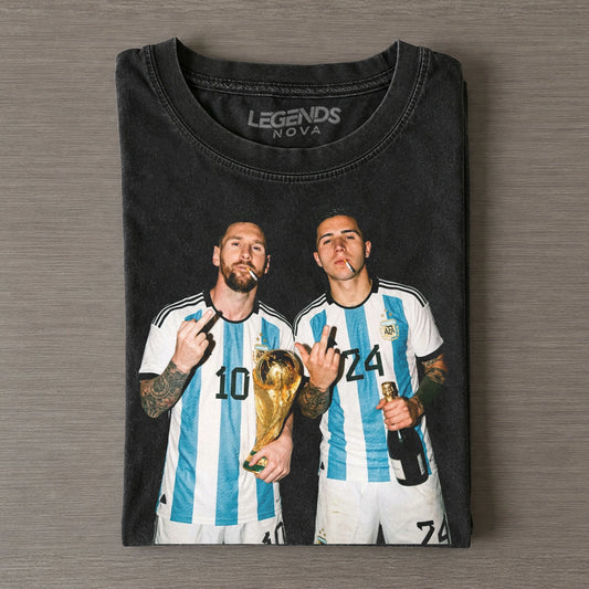 Argentina Messi Enzo funny Vintage Tee