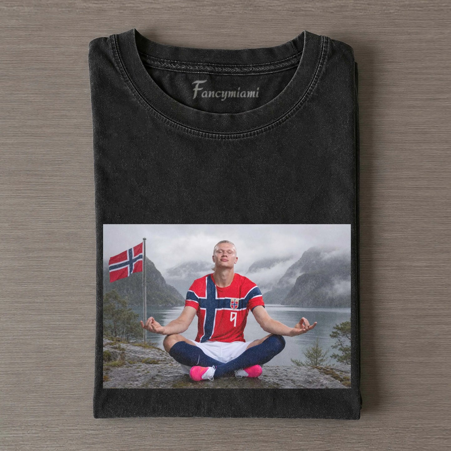 FJORD-SEE-SZENERIE-QUERSTREIFEN-JERSEY-MEDITATIONSSHIRT