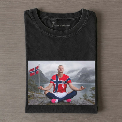 FJORD-SEE-SZENERIE-QUERSTREIFEN-JERSEY-MEDITATIONSSHIRT
