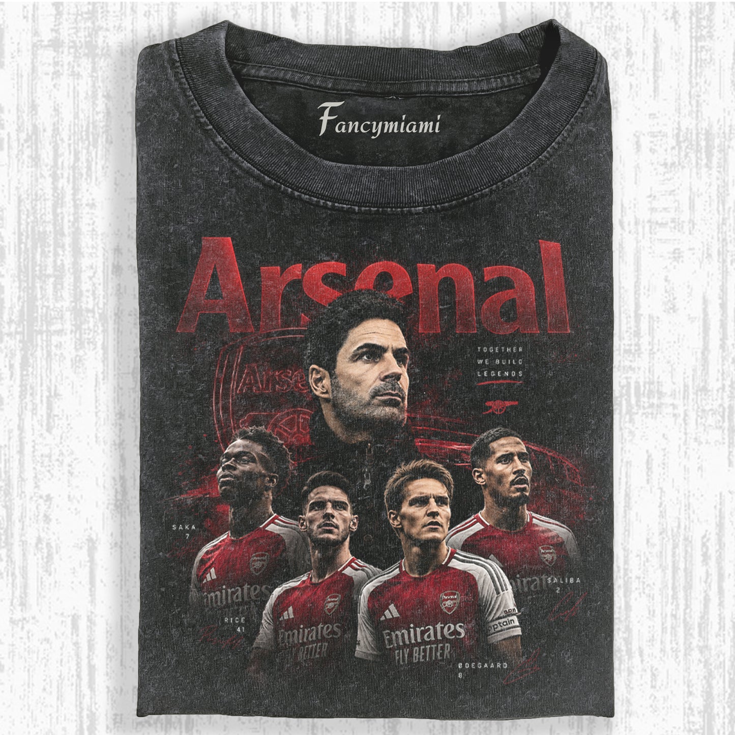 TEE DÉLAVÉ « VINTAGE FOOTBALL CHAMP SQUAD »