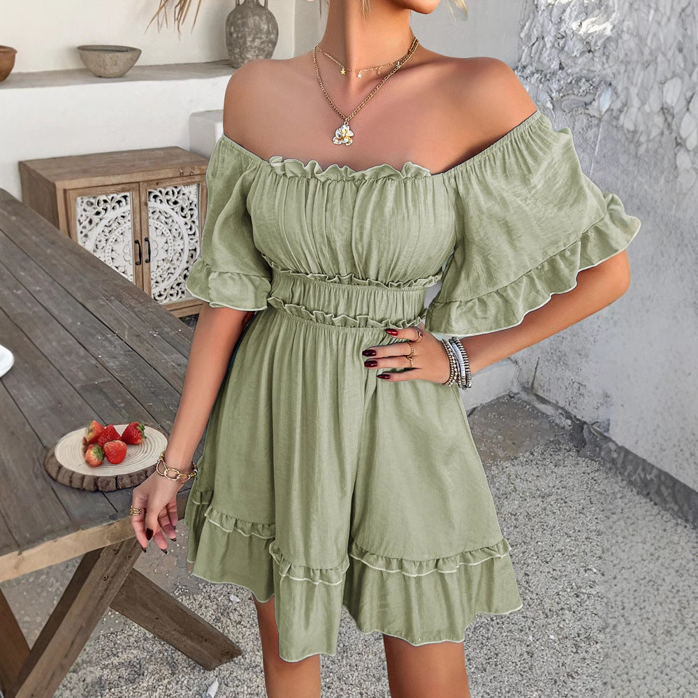 2025 Summer Women's Ethereal Maxi Dress - Elegant Long Flowy Fairy Dress Cross-Border Fashion Boho Chic Beach Wedding Guest