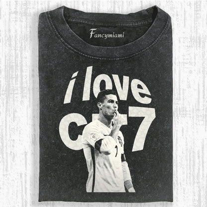 VINTAGE GELBES FUSSBALL-MEISTER T-SHIRT IM USED-LOOK