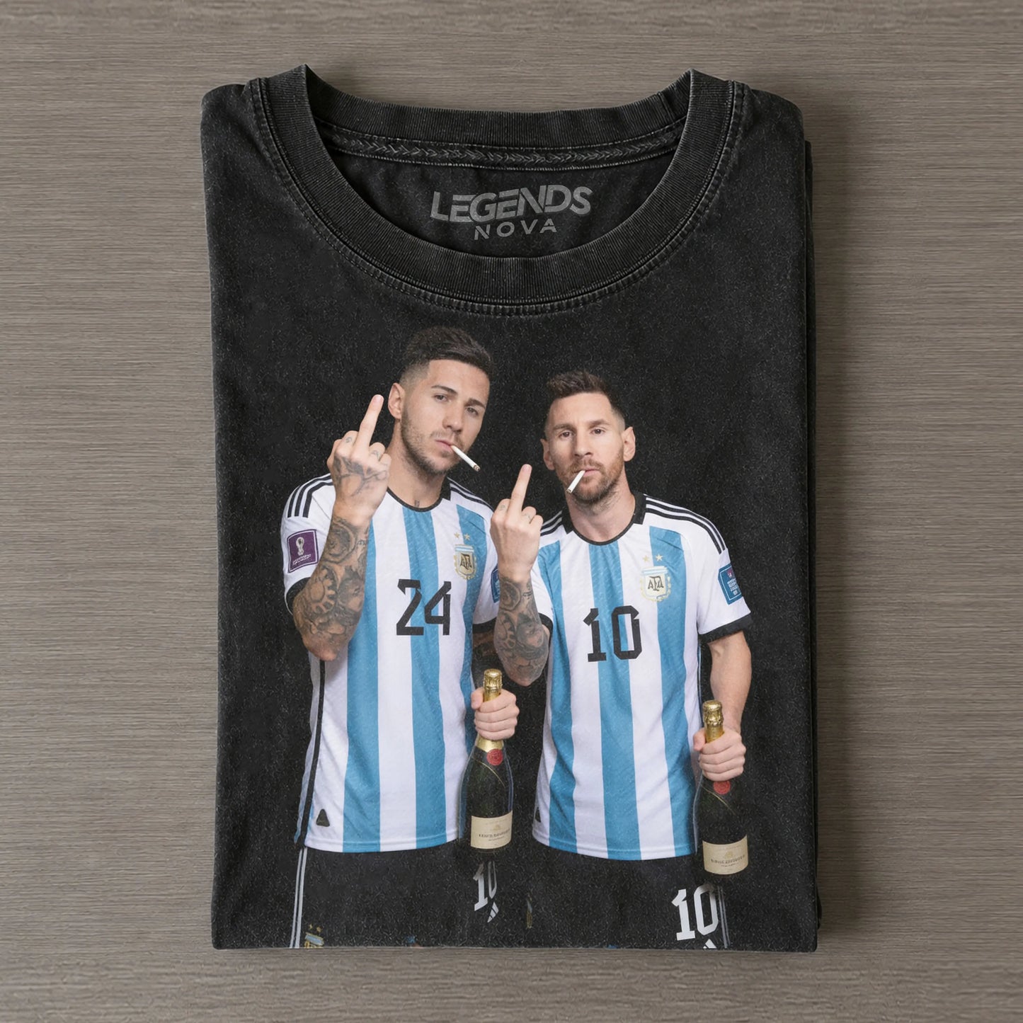 Argentina Messi Enzo funny Vintage Tee