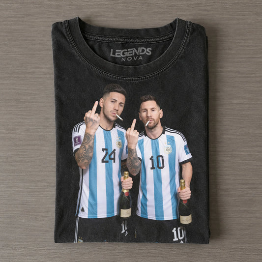 Argentina Messi Enzo funny Vintage Tee
