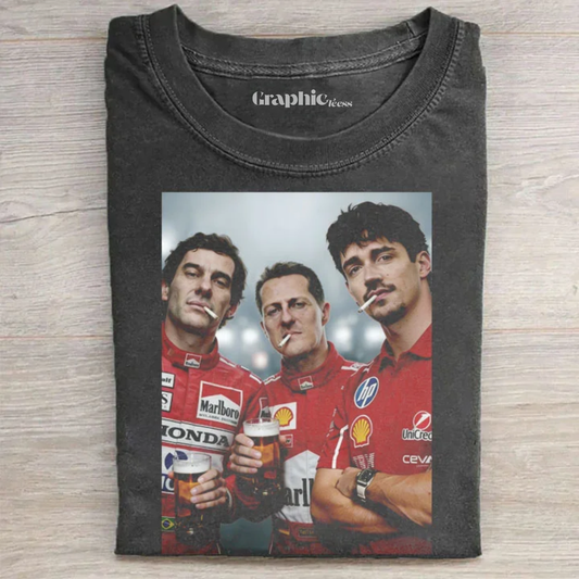 F1 Three Kings Together:Senna & Michael Schumacher & Leclerc T-shirt