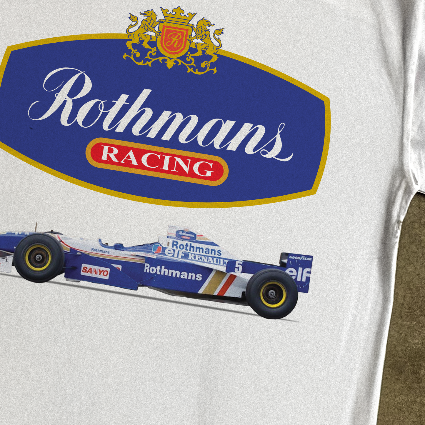 Rothman'S F1 Heavy Weight White T-Shirt