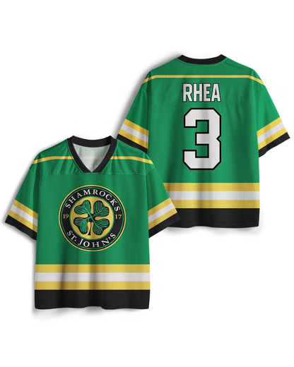 TheRetroTee Shamrocks #3 Grünes Eishockey-Mesh-Trikot