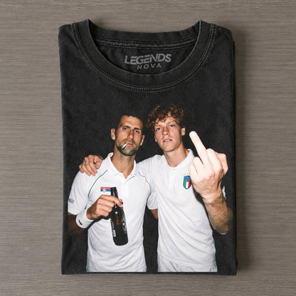 Wimbledon 2026 Men's Singles Germany Novak Djokovic & Italy Jannik Sinner T-shirt
