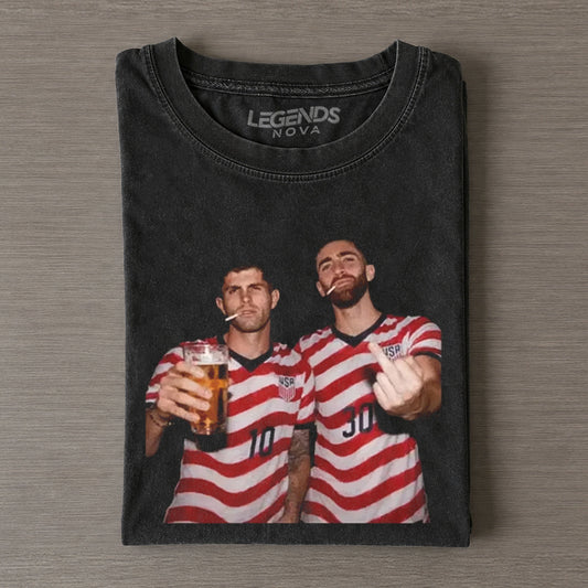 Christian Pulisic & Giovanni Reyna American Soccer Style Tee
